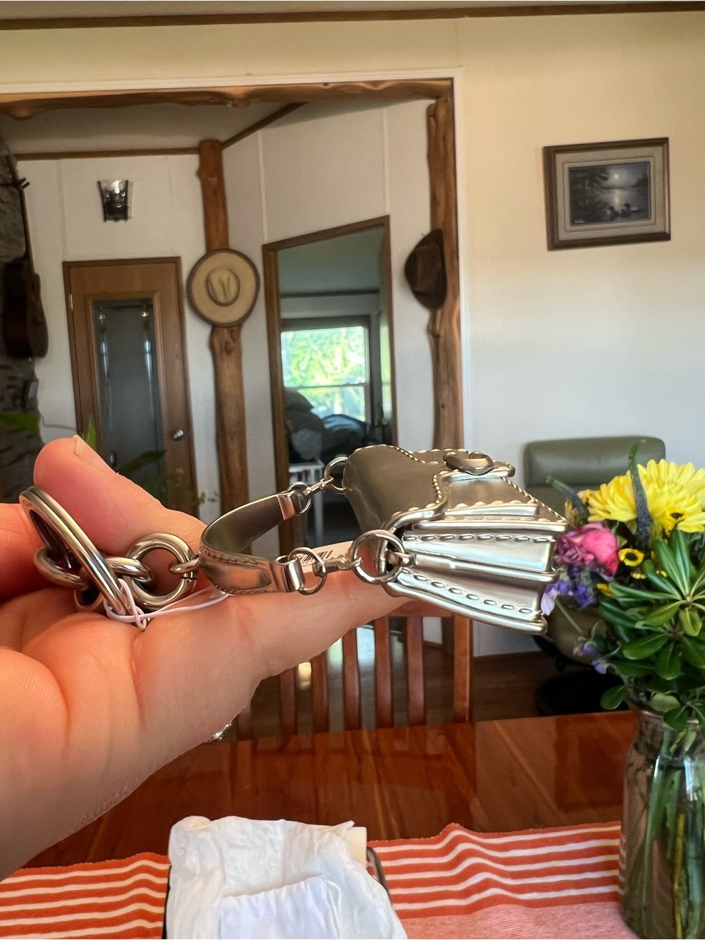 Coach Silver Tabby Bag Charm - Picture 9 of 12